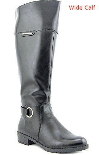 Alfani Jadah Knee High Wide Calf Riding Boot, Black (Women)