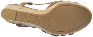 Lauren Ralph Lauren Quaylin Wedge Sandal, Polo Tan Soft Burnished Calf  (Women) - SHOE NV