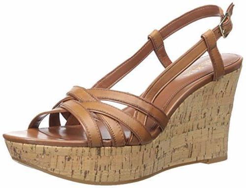 Lauren Ralph Lauren Quaylin Wedge Sandal, Polo Tan Soft Burnished Calf  (Women) - SHOE NV