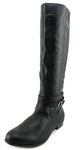 Style & Co. Fridaa Round Toe Mid-Calf Riding Boots, Black (Women)
