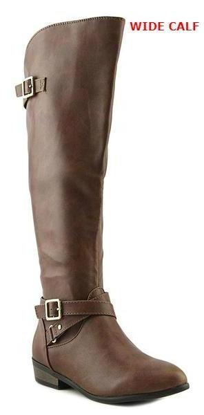 Material Girl Capri WC Wide-Calf Fashion Boots, Cognac (Women)