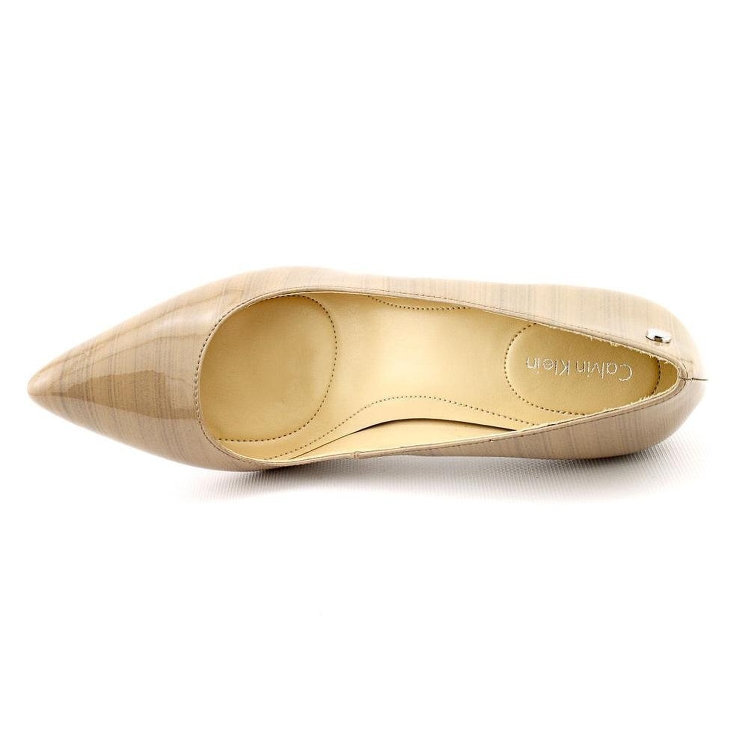 Ashley Patent Leather Pump,Beige (Women) - SHOE NV