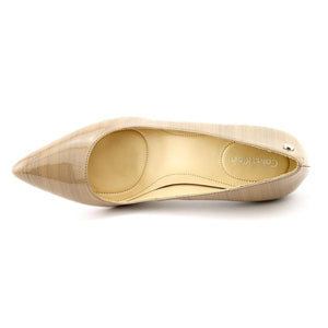 Ashley Patent Leather Pump,Beige (Women) - SHOE NV