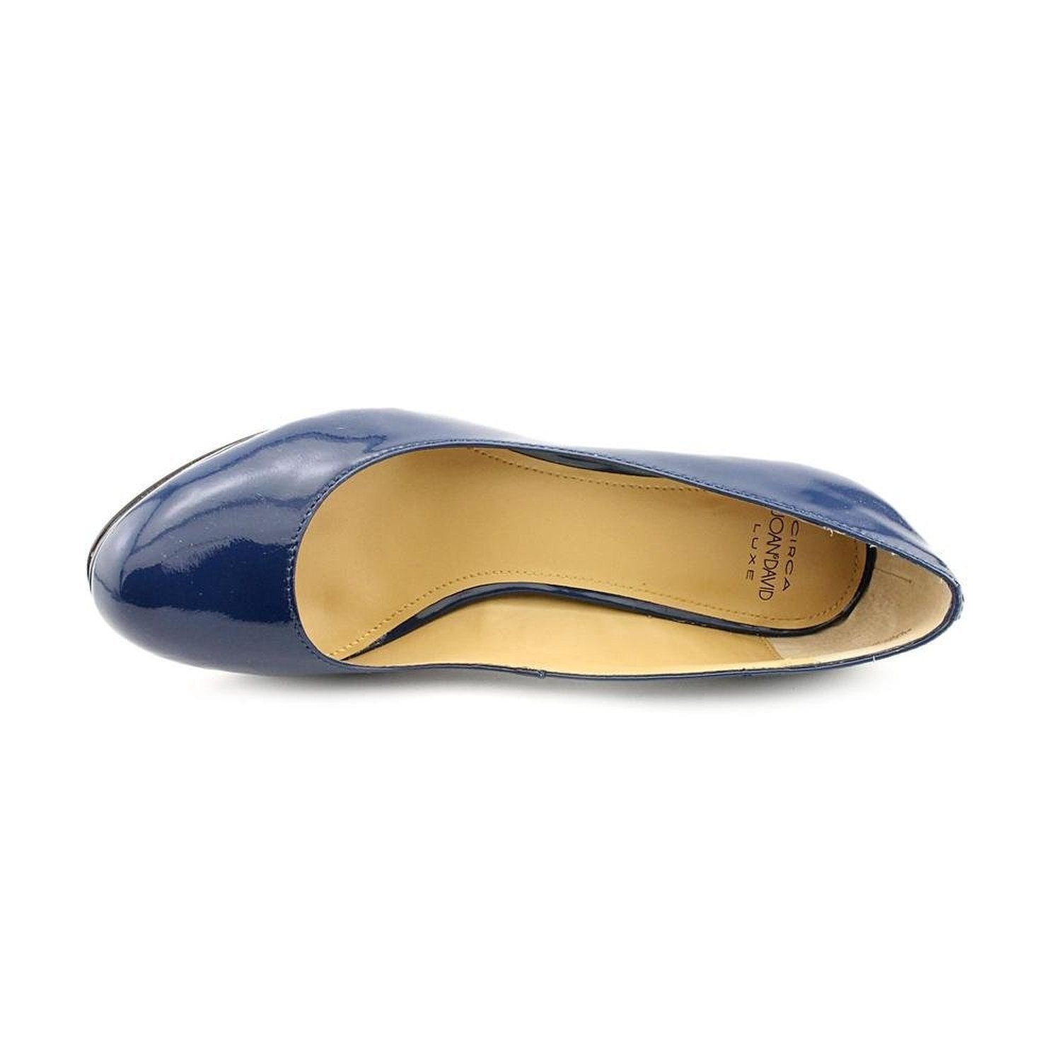 Pearly Patent Platform Pump,Light Navy (Women) - SHOE NV