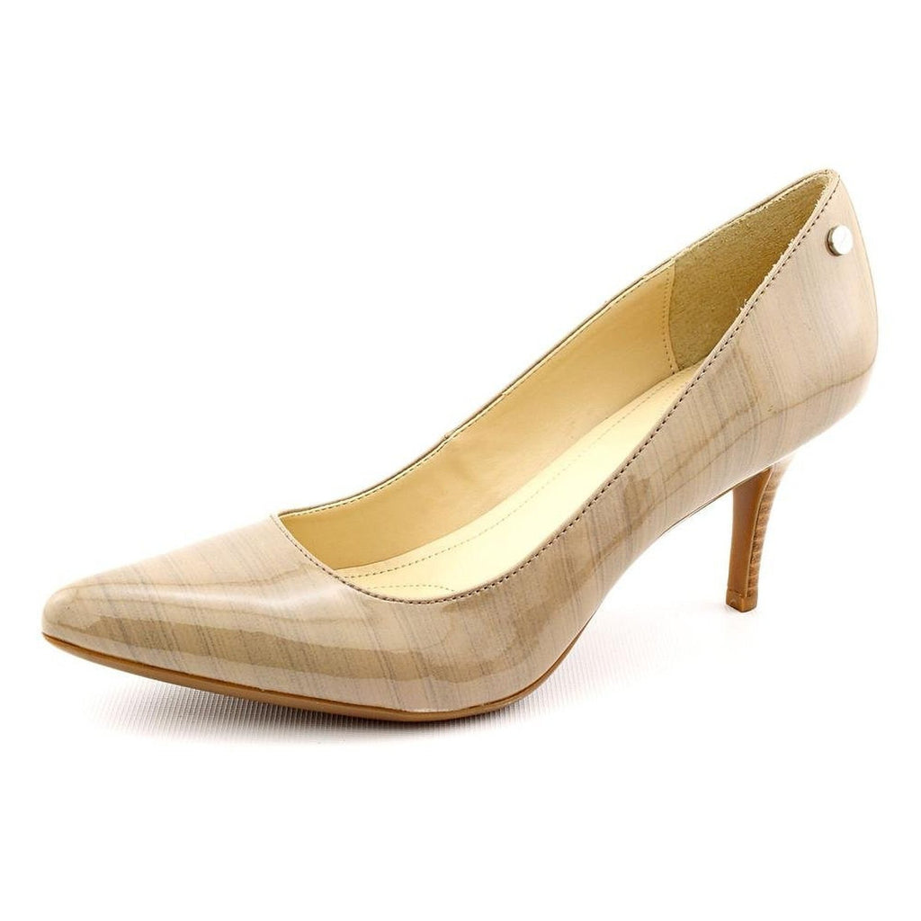 Ashley Patent Leather Pump,Beige (Women) - SHOE NV
