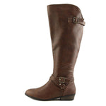 Material Girl Capri WC Wide-Calf Fashion Boots, Cognac (Women)