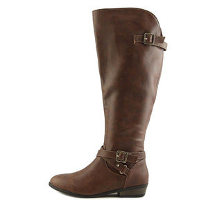 Material Girl Capri WC Wide-Calf Fashion Boots, Cognac (Women)