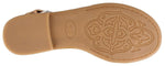 B.O.C. Lowery Leather Split Toe Casual Slingback Sandals, Tan Gold (Women)