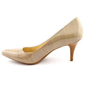 Ashley Patent Leather Pump,Beige (Women) - SHOE NV