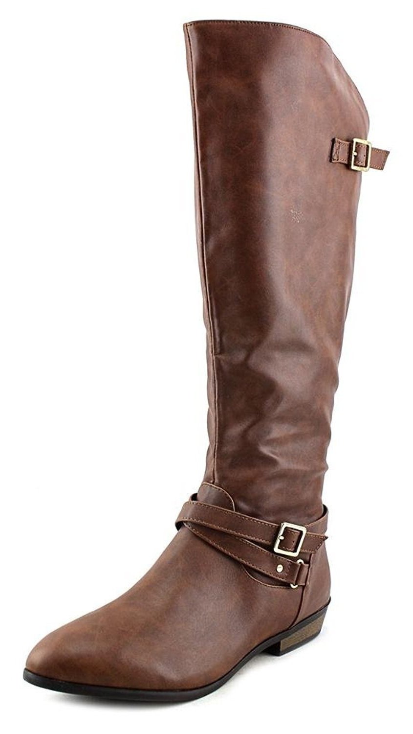 Material Girl Capri Knee-High Boot, Cognac (Women)