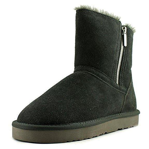 Style & Co. Ciley Suede Closed Toe Ankle Fashion Boots, Grey (Women)