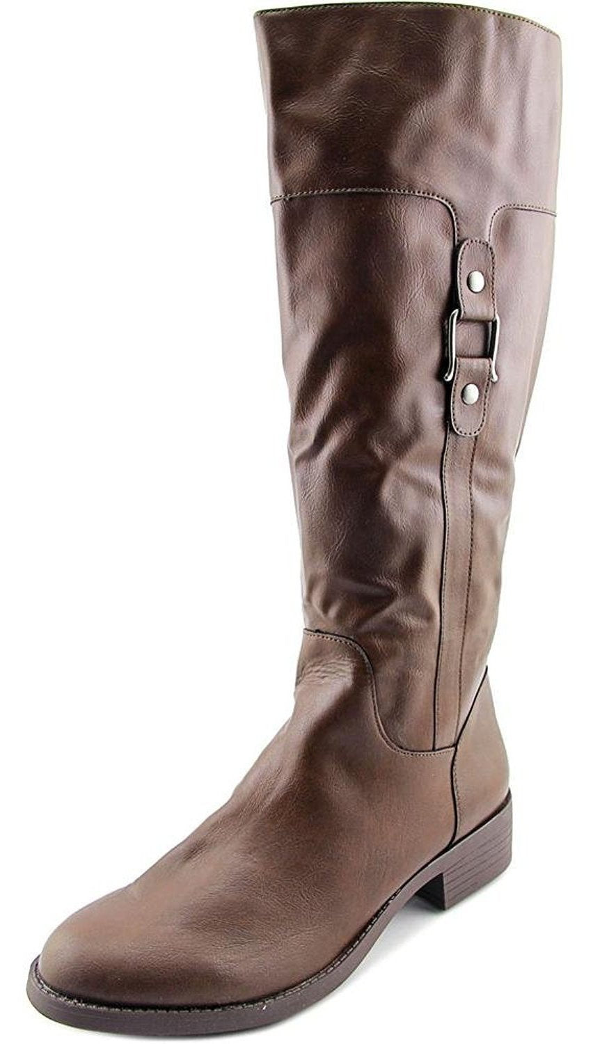 Style & Co. Astarie Closed Toe Mid-Calf Fashion Boots, Brown (Women)