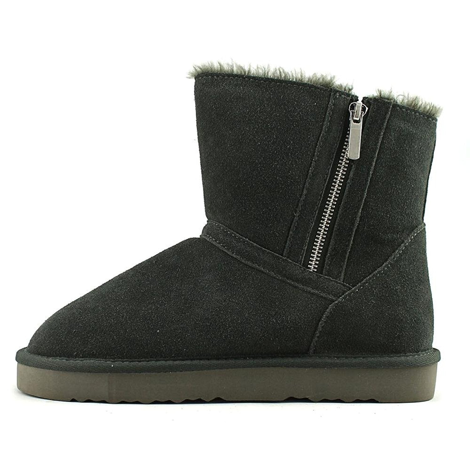 Style & Co. Ciley Suede Closed Toe Ankle Fashion Boots, Grey (Women)