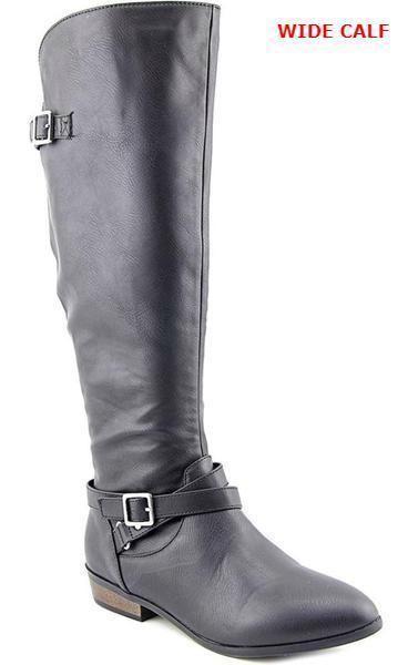 Material Girl Capri WC Wide-Calf Fashion Boots, Black (Women)