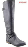 Material Girl Capri WC Wide-Calf Fashion Boots, Black (Women)