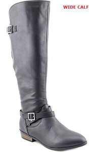 Material Girl Capri WC Wide-Calf Fashion Boots, Black (Women)