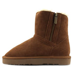 Style & Co. Ciley Suede Closed Toe Ankle Fashion Boots, Chestnut (Women)