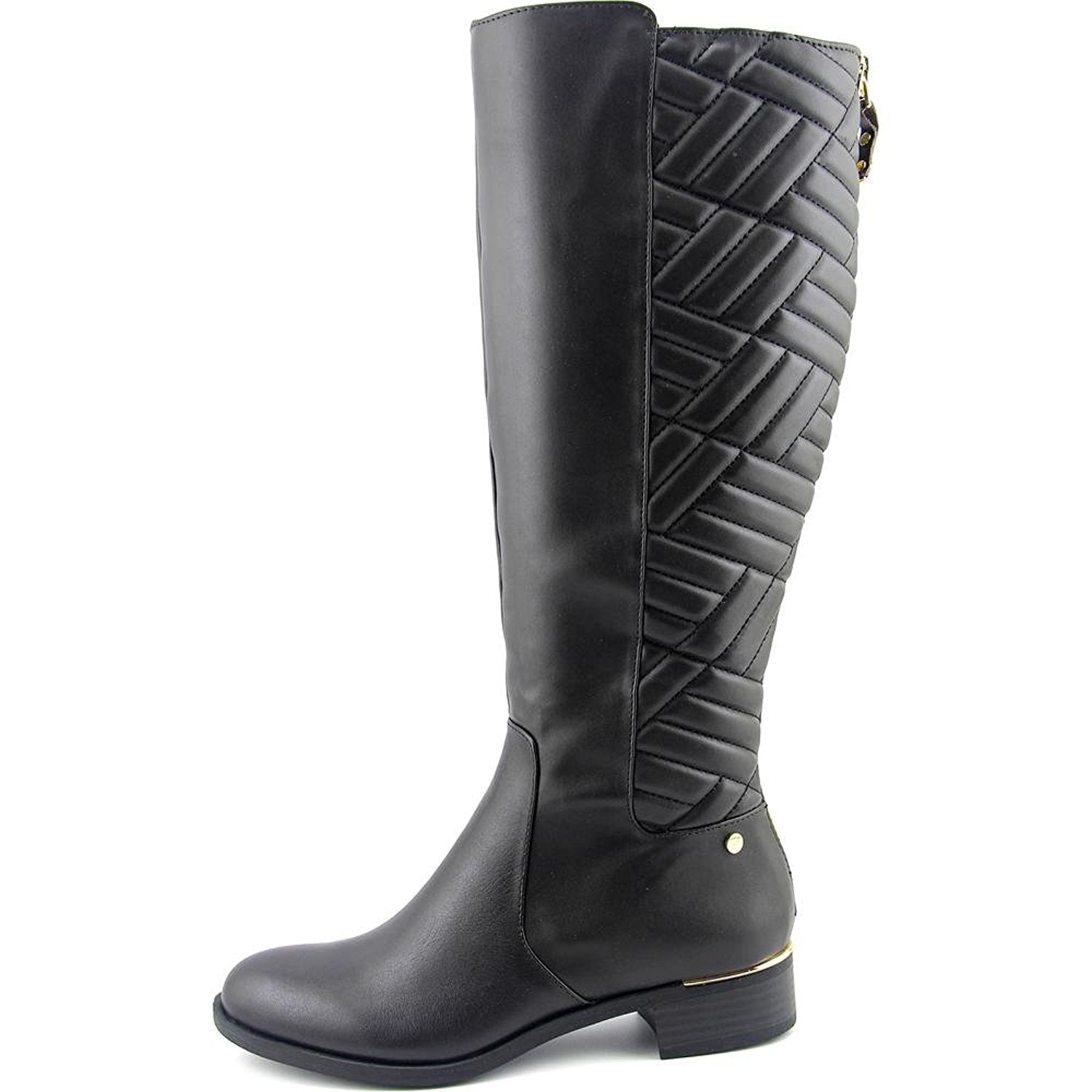 Calvin Klein Garcella Cow Kansas Wide Calf, Black (Women)