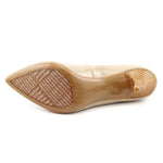 Ashley Patent Leather Pump,Beige (Women) - SHOE NV