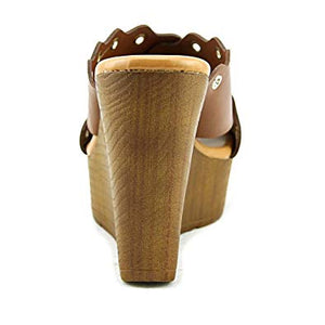 Callisto Of California Darcii Open Toe Casual Platform Sandals, Cognac (Women)