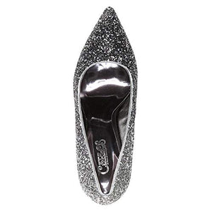 Carlos by Carlos Santana Women's Posy Pointed Toe Pump, Black Glitter (Women)