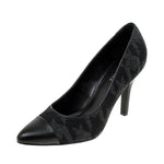 GIMMEL Pointed Toe Charcoal/Black Fabric Pumps (Women) - SHOE NV