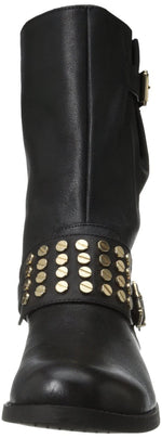 Skylare Black Motorcycle Boots  (Women) - SHOE NV