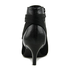 Alfani Vandela2 Leather Closed Toe Ankle Fashion Boots, Black (Women)