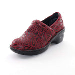 B.O.C Born Concept Womens Margaret Red Tooled F/G Clog (US 9 M)