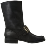 Skylare Black Motorcycle Boots  (Women) - SHOE NV