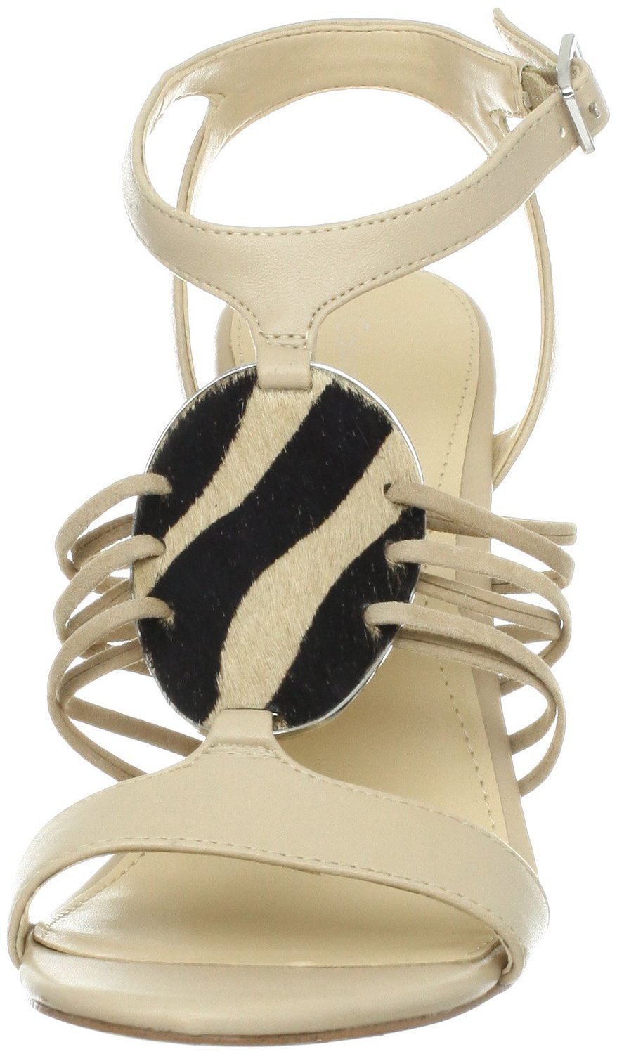 Marion Shiny S Nappa Wedge Sandal,Oatmeal (Women) - SHOE NV