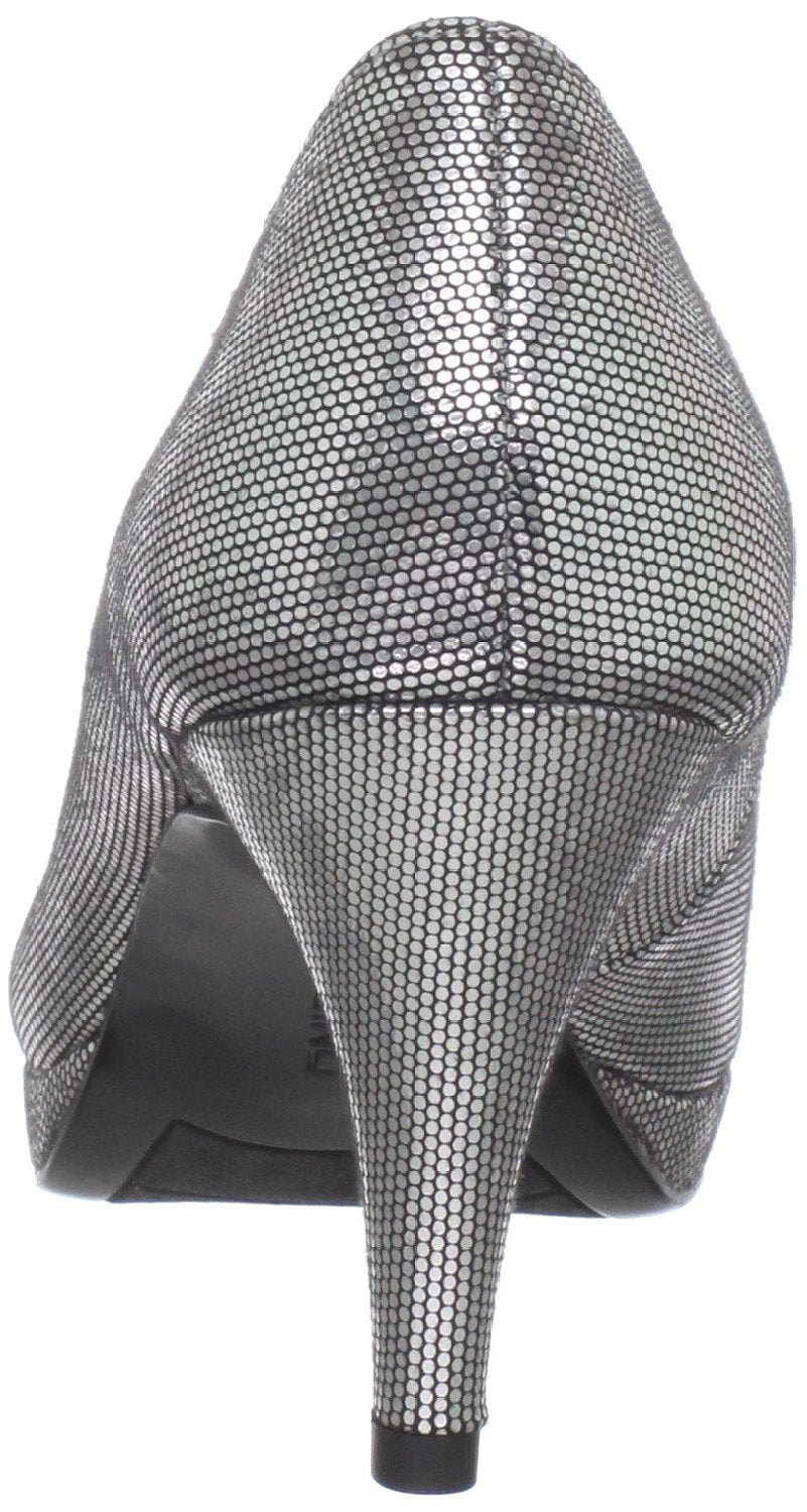 Mylah Peep Toe Pump,Silver (Women) - SHOE NV