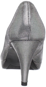 Mylah Peep Toe Pump,Silver (Women) - SHOE NV