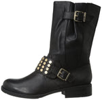 Skylare Black Motorcycle Boots  (Women) - SHOE NV