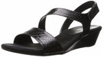 Yet Ahead Wedge Sandal,Black Snake  (Women) - SHOE NV