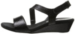 Yet Ahead Wedge Sandal,Black Snake  (Women) - SHOE NV