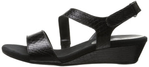 Yet Ahead Wedge Sandal,Black Snake  (Women) - SHOE NV