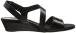 Yet Ahead Wedge Sandal,Black Snake  (Women) - SHOE NV