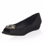 Sonet Demi Wedge Flat, Black(Women) - SHOE NV