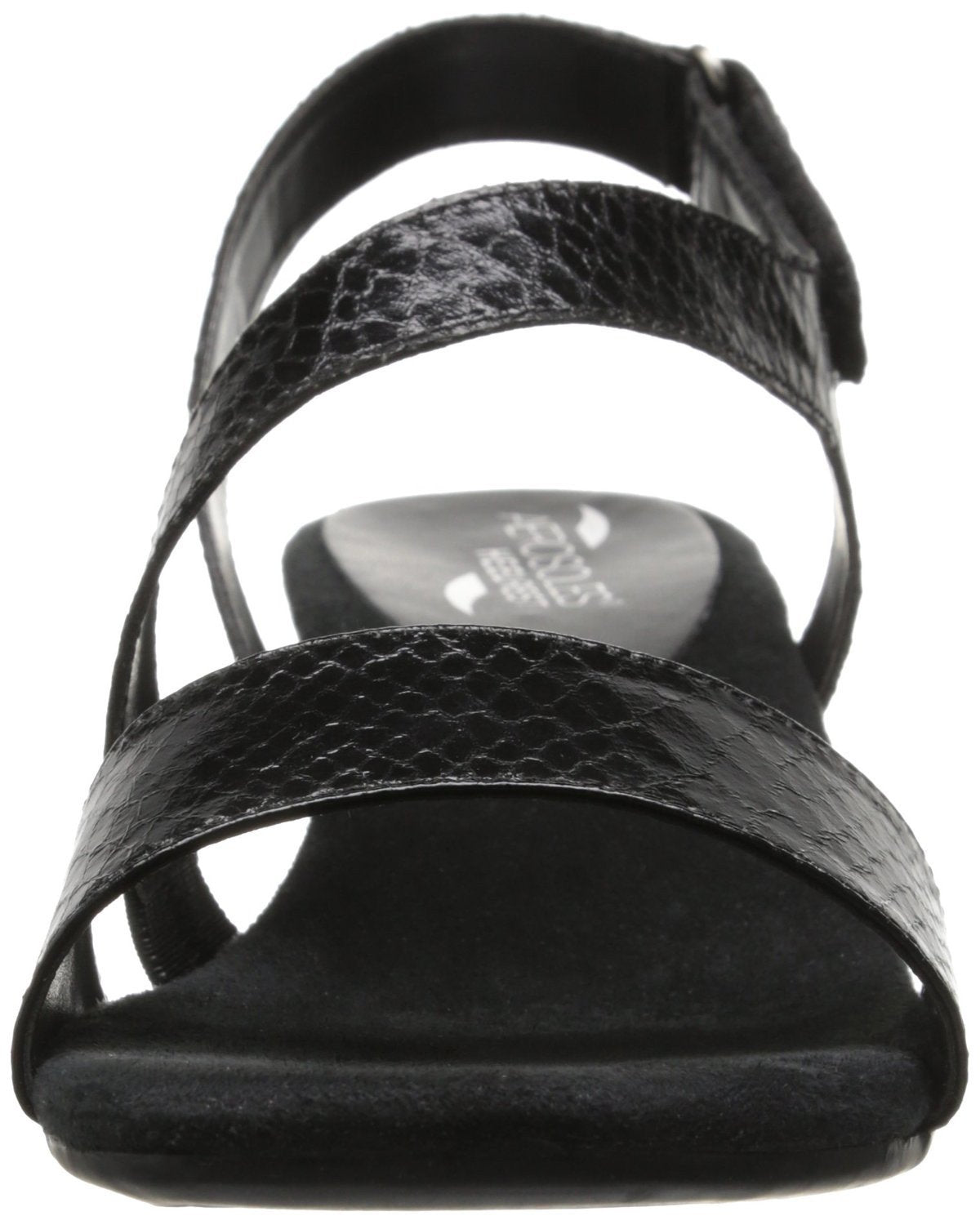Yet Ahead Wedge Sandal,Black Snake  (Women) - SHOE NV