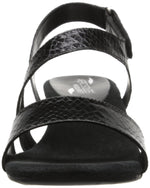 Yet Ahead Wedge Sandal,Black Snake  (Women) - SHOE NV