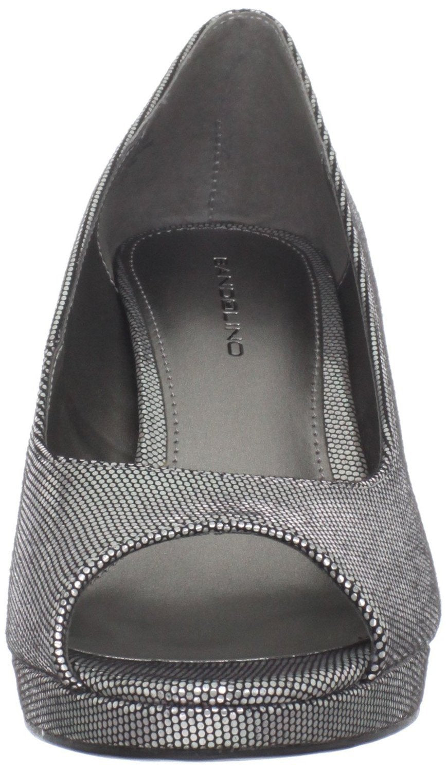Mylah Peep Toe Pump,Silver (Women) - SHOE NV