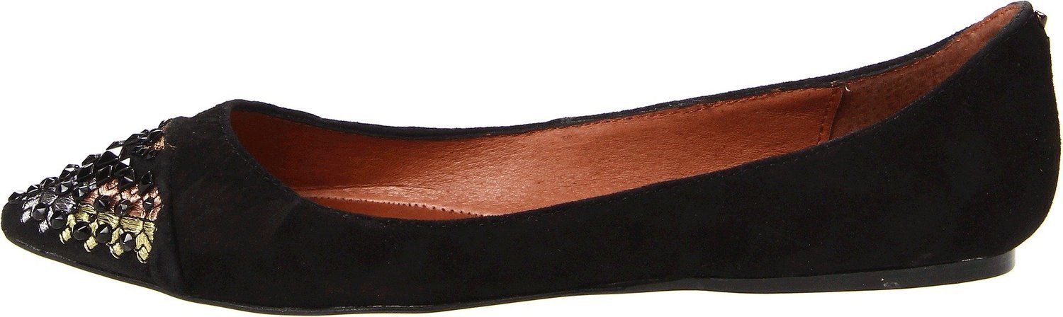 Elitte Black Suede Flats   (Women) - SHOE NV
