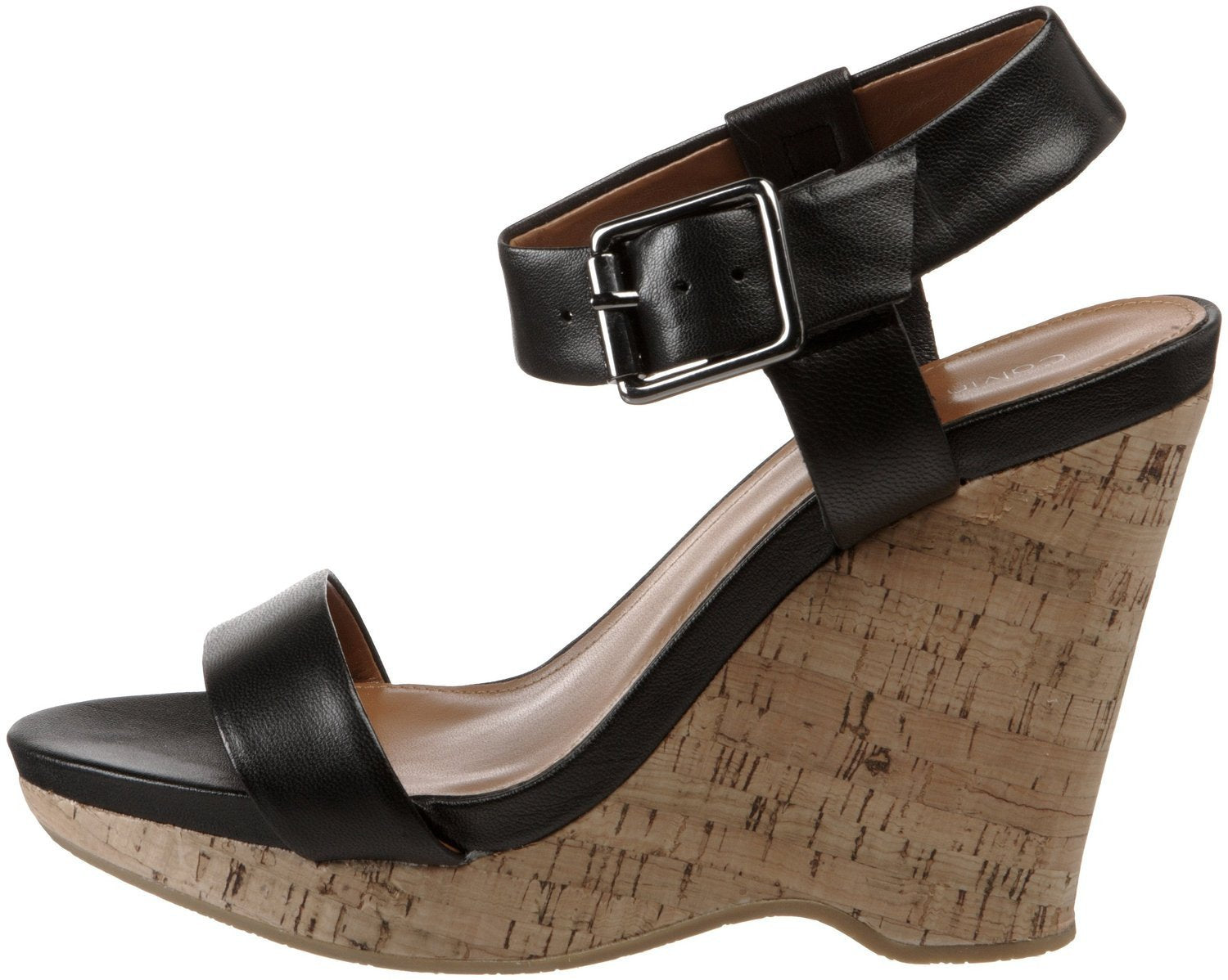 Nikole Wedge Sandal,Black (Women) - SHOE NV