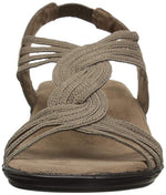 Easy Street Women's Natara Flat Sandal, Pewter (Women)
