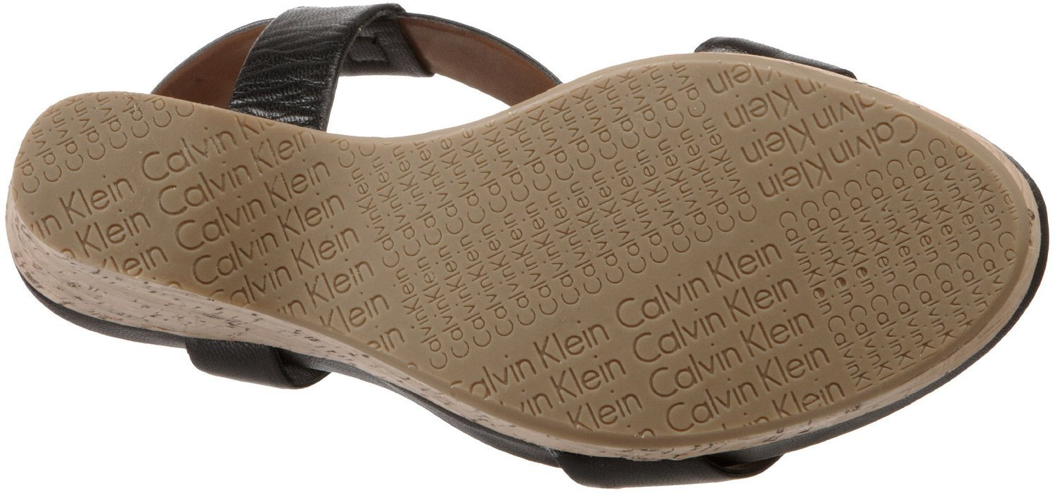 Nikole Wedge Sandal,Black (Women) - SHOE NV