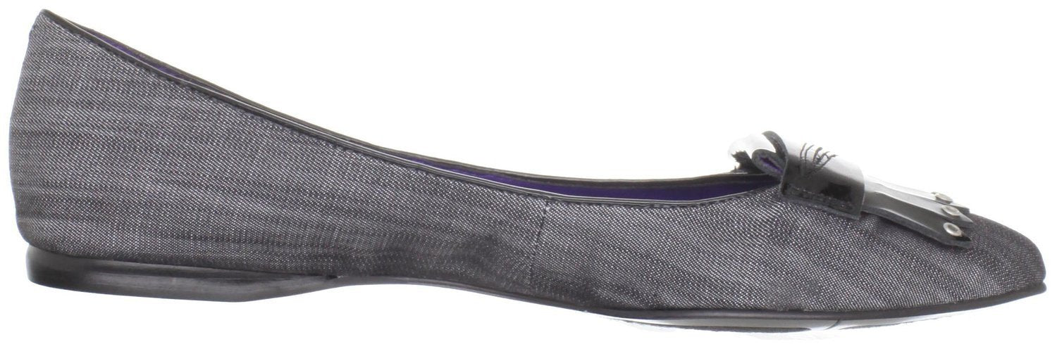 Simonsays Grey/Black Fabric Flat  (Women) - SHOE NV