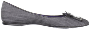 Simonsays Grey/Black Fabric Flat  (Women) - SHOE NV