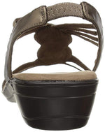 Easy Street Women's Natara Flat Sandal, Pewter (Women)