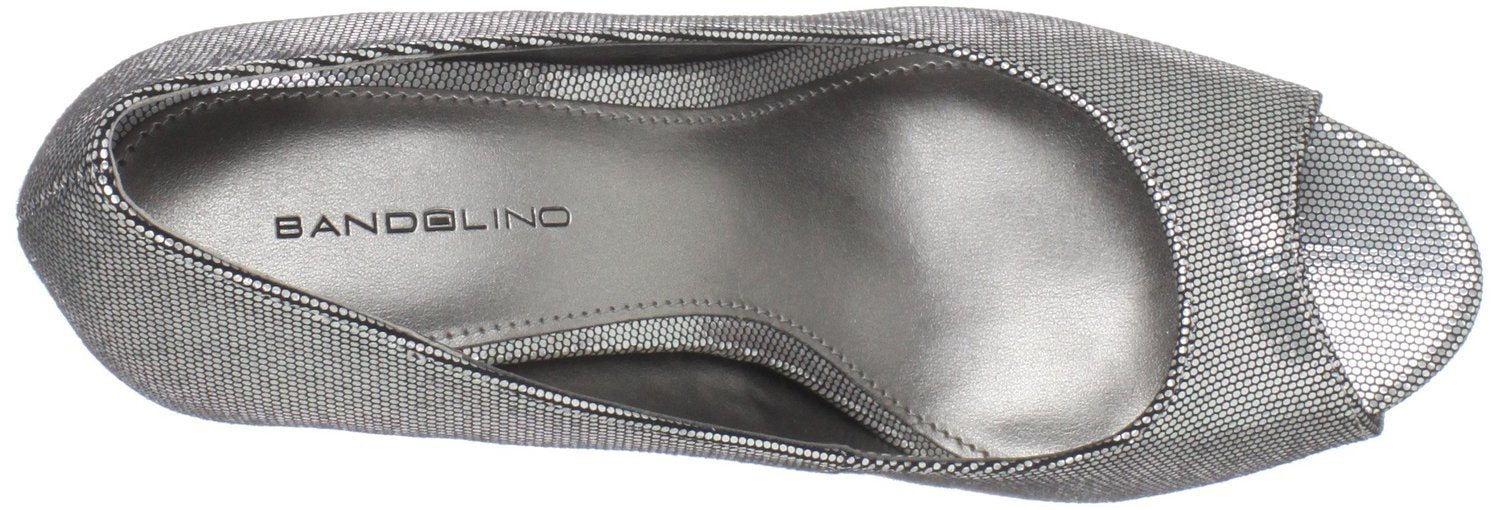 Mylah Peep Toe Pump,Silver (Women) - SHOE NV